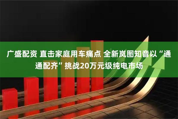 广盛配资 直击家庭用车痛点 全新岚图知音以“通通配齐”挑战20万元级纯电市场